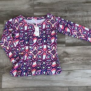 Ikat medallion long sleeve shirt